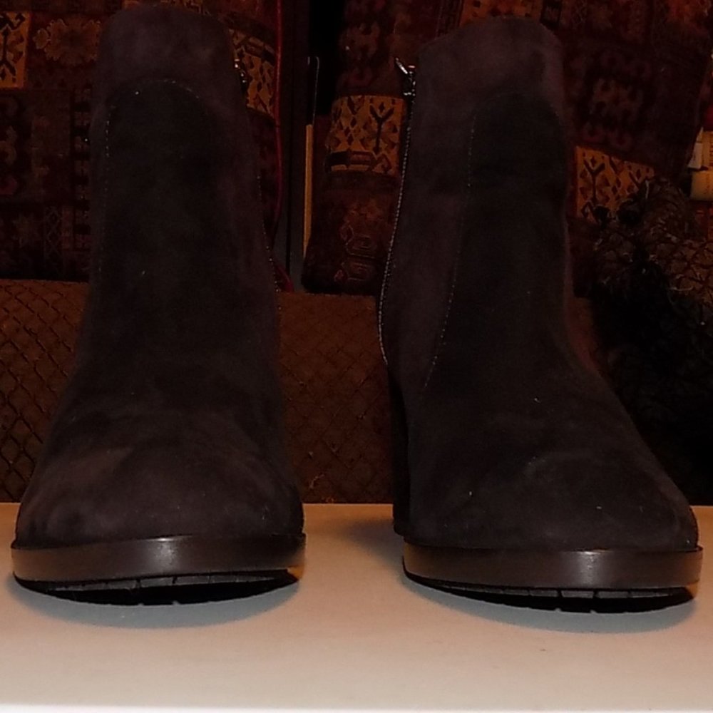 Aquatalia purple and brown suede boots made in Italy US9 - Picture 11 of 14